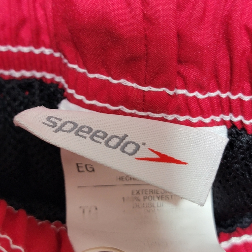 Speedo Black Swim Shorts with Red Accents SIZE XL. #723 - Picture 5 of 9